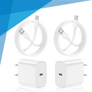 20W USB C Fast Charger Power Adapter Data Cable for iPhone 14/13/12 Mini Pro Max