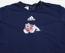 Fresno State Bulldogs T-shirt Adult Size Large ADIDAS S/S HeatRdy Wicking Logo