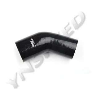 US SHIP 2.25" To 2'' ID 45 Degree Turbo Reducer Silicone Hose Coupler Pipe Black - Picture 1 of 7