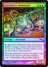 Quicksilver Elemental FOIL Mirrodin PLD Blue Rare MAGIC MTG CARD ABUGames