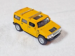 Kinsmart 2008 HUMMER H2 SUV Yellow Die Cast Car Metal 1:40 5" Toy Vehicle - Picture 1 of 10