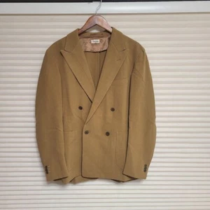 Camoshita United Arrows 4B Double Breasted Jacket Size 46 M Brown Wool - Picture 1 of 7