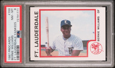 PSA 8 1987 Ft. Lauderdale Yankees ProCards #700 Bernie Williams RC Pop29