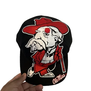 Gorra Ole Miss The Game Logo Grande Rara Personalizada Snapback Cúpula Negra - Imagen 1 de 8