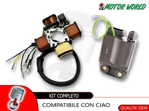 KIT STATORE MAGNETE + BOBINA ACCENSIONE ELETTRONICO PIAGGIO CIAO PIAGGIO SI - Foto 1 di 3