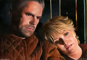 LE Doppelskizzenkarte ACEO DRUCK SG-1 Stargate Sam Carter Jack O'Neil M Mishkova - Bild 1 von 1