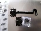 Cabin Hook And Eye Black Cast Iron Door Hold Back Open Gate 150Mm 6