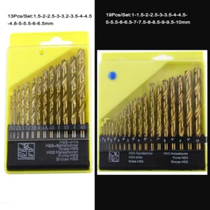 HSS Titanium Coated Drill Bit Twist Dirlls Set 1mm - 10mm for Metal Wood Plastic - Picture 1 of 9