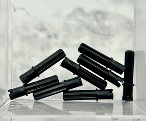 Lego Parts (8) ~ Black Technic, Axle 2L Pin w Friction Ridges ~ No 18651 - Picture 1 of 1