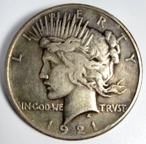 1921 Peace Dollar $ 1 - SCHLÜSSELDATUM - Bild 1 von 2