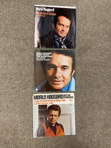 3 Merle Haggard Picture Sleeves - Pic Sleeve Only PS - Picture 1 of 1