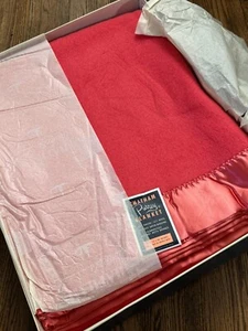 NOS Vintage Chatham Purrey Decke Viskose Wolle Satin Borte Single Double 72x90" - Bild 1 von 16