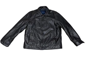 Tommy Hilfiger Faux Leather Jacket, Brownish/Black, Size XL, Motorcycle Jacket - Picture 1 of 8