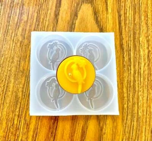 Silicone Tea light candle Mold bird cockatiel chocolate Mould 4 cavity Homemade - Picture 1 of 8