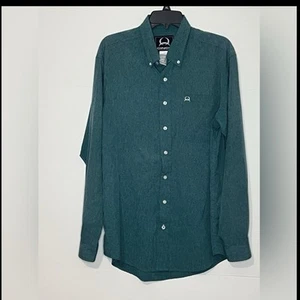 Cinch Men’s Button Down Shirt Marled Green & Black Cowboy Western Wear Size M - Picture 1 of 7