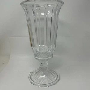 St. George 24 Percent Fine Lead Crystal Two-Piece Hurricane Lamp - Picture 1 of 7