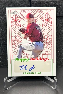2023 Leaf Happy Holidays #BA-LS1 Landon Sims Autograph - Picture 1 of 2