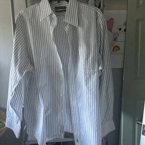 Nordstrom Men's Dress Shirt, Gray Stripe, Size 15 1/2 33 - Picture 1 of 13