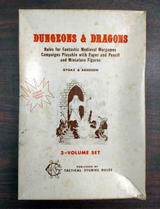 Dungeons & Dragons OD&D White Box OCE 6th printing 1977 TSR Gygax complete - Picture 1 of 19