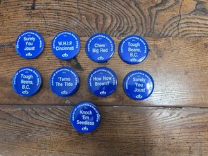 1983 Penn State Central Counties Bank Football Saison Slogan Button Set - Bild 1 von 7