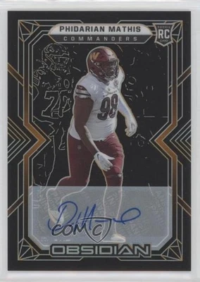 2022 Obsidian Rookies Electric Etch Orange /99 Phidarian Mathis Rookie Auto RC - Image 1 of 2