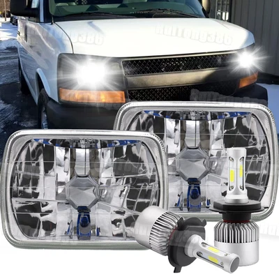 Par de faros LED de 5x7" para camioneta de carga Chevy Express 1500 2500 3500 Foto 1 de 4