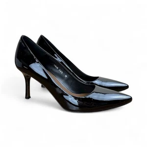 Donald J Pliner tacco donna 8,5 nero Treva classico slip on decolte minimaliste - Foto 1 di 12