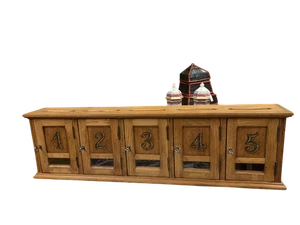 Cassetta delle lettere condominiale Liberty inizi del 900 rovere - Foto 1 di 9