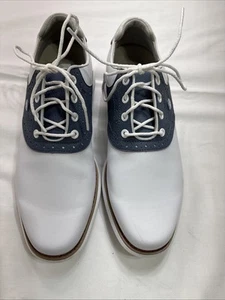 Zapatos de golf FootJoy Traditions para mujer blancos/azules/blancos 97903 7, m excelente estado - Imagen 1 de 8