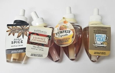 Bath & Body Works Wallflowers 4 Bulbs Kitchen Spice Harvest Pumpkin Vanilla Chai - Image 1 of 4
