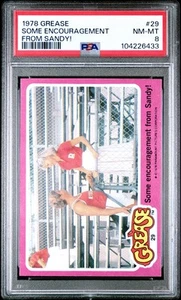 1978 TOPPS GREASE 29 SOME ENCOURAGEMENT FROM SANDY PSA 8 - Picture 1 of 2