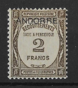 Andorra (französisch) 1932 2Fr SG.FD37 LHM Kat250€ - Bild 1 von 2
