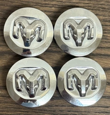 Juego de 4 tapas centrales cromadas mate OEM para Ram 1500 2018 2019 6KF18TRMAA Foto 1 de 4