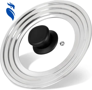 Lid for Pots and Pans Skillets Stainless Steel Pan Cover Fit 6 7 8 Inch Cookware - Picture 1 of 12