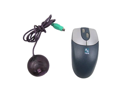 A4Tech Mouse Wireless PS/2 PS2 Infrared Trackball Scroll Wheel Purple IRW-25 - Image 1 of 4