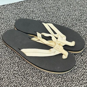 Vintage Scott Hawaii Double Strap Sandal Size 7 Off White Flip Flop - Picture 1 of 6