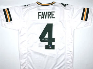 Brett Favre Autographed White Pro Style Jersey - Beckett W Hologram *Silver - Picture 1 of 3