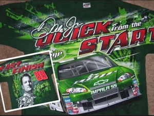"NUEVA CAMISA DE COLECCIÓN DALE EARNHARDT JR ""RÁPIDA DESDE EL PRINCIPIO"" NASCAR CHASE AOP XL ¡RARARA! - Imagen 1 de 5