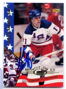 Steve Christoff signed Autogramm Auto 1995 Karte #7 Miracle on Ice 1980 - Bild 1 von 1