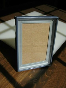Blue/Grey Metal Picture Frame 5 in x 7 in Easel - Picture 1 of 4