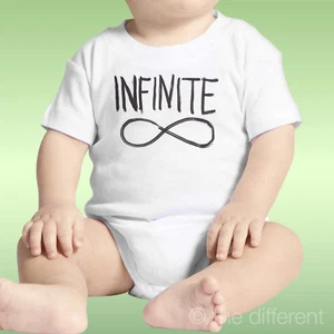 Body Neonato Unisex Simbolo Infinito Nero Infinite Idea Regalo - Picture 1 of 1