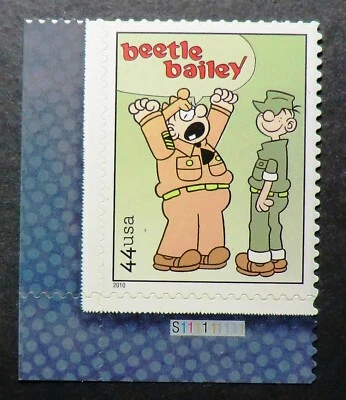 4467 MNH 2010 44c Beetle Bailey PNS Sunday Funnies Comics comic strip troops - Image 1 of 2
