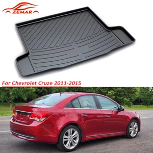 Alfombrilla de carga negra para todo tipo de clima maletero revestimiento bandeja de piso para Chevrolet Cruze 2011-2015 - Imagen 1 de 6
