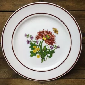 JWK Blumen Salatteller #1 Blumen mit Schmetterling Bayern Westdeutschland - Bild 1 von 2