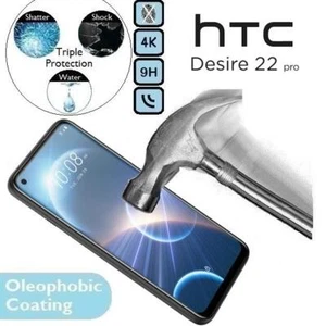 100% Genuine Tempered Glass Screen Protector Desire22 2022 For HTC Desire 22 Pro - Picture 1 of 2