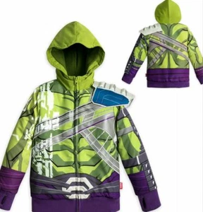 Disney Hulk Hooded Puffer Jacket SIZE 5-6 7 8 9 10 S M L New Child Thor Ragnarok - Picture 1 of 3