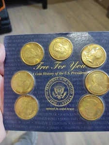1997 Readers Digest A Coin History Of The U.S. Presidents Solid Brass Coins - Picture 1 of 7