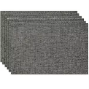 Placemats Set of 6 Washable Indoor/Outdoor Vinyl Place Mats for Dining Table ... - Picture 1 of 7