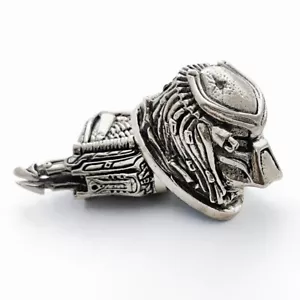 Neu Silber Set PREDATOR Messerknauf & Fingerschutz Custom Messerherstellung Griff - Bild 1 von 11