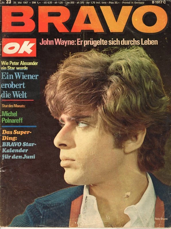 BRAVO 23/1967 - RICKY SHAYNE, JOHN WAYNE, WHO, PETER ALEXANDER, ROLLING STONES - Image 1 of 1